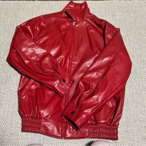 Vintage Women’s Red leather Jacket